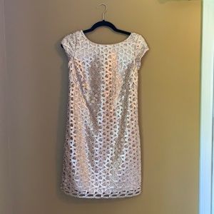 Laundry By Shelli Segal Sequin Cap Sleeve Dress